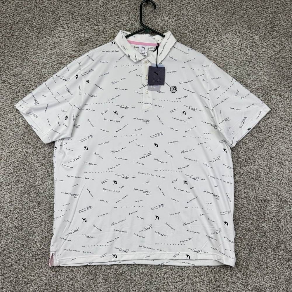 NEW Puma Polo Shirt Men XL Arnold Palmer Cloudspun Scorecard Golf Performance - Picture 2 of 16